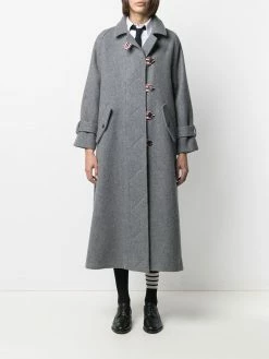 Thom Browne RWB stripe long duffle coat single breasted coats of women 13 Thom Browne RWB-stripe long duffle coat