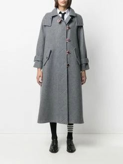 Thom Browne RWB-stripe long duffle coat