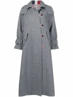 Thom Browne RWB-stripe long duffle coat