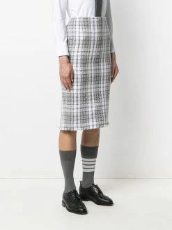 Thom Browne tartan-check pencil skirt
