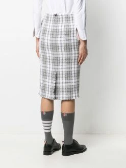 Thom Browne tartan-check pencil skirt