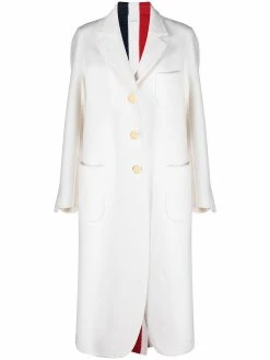 Thom Browne RWB-stripe tailored coat