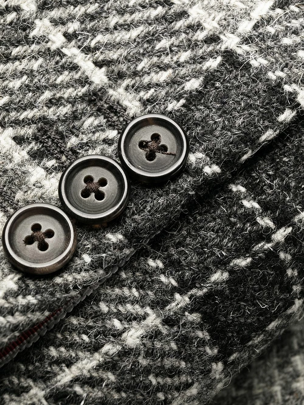 Thom Browne Windowpane check bal collar coat single breasted coats of women 7 Thom Browne windowpane-check bal-collar coat