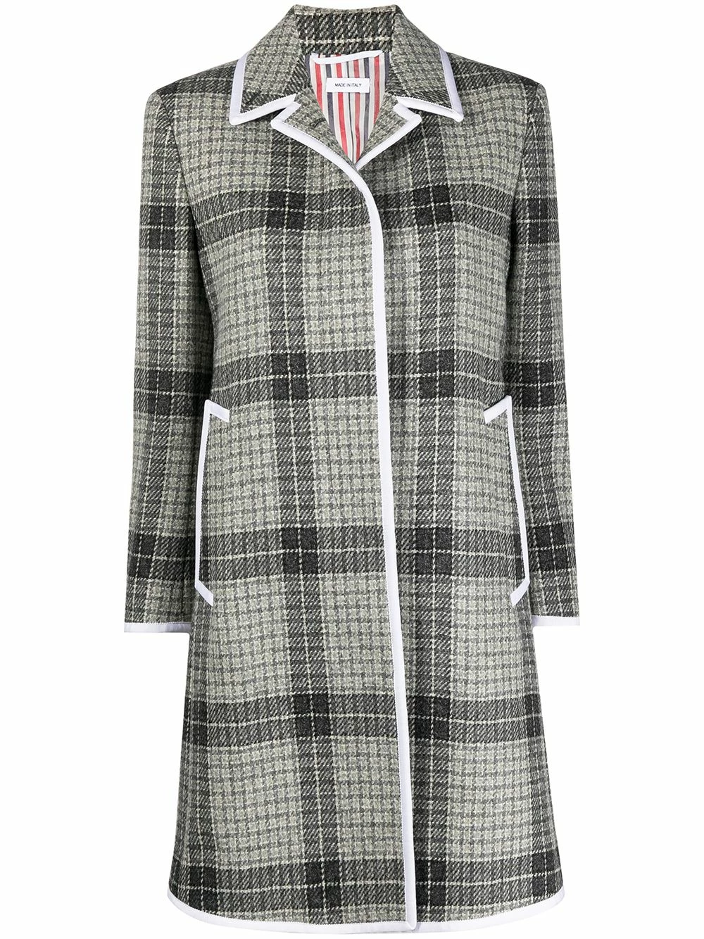 Thom Browne Windowpane check bal collar coat single breasted coats of women 1 Thom Browne windowpane-check bal-collar coat