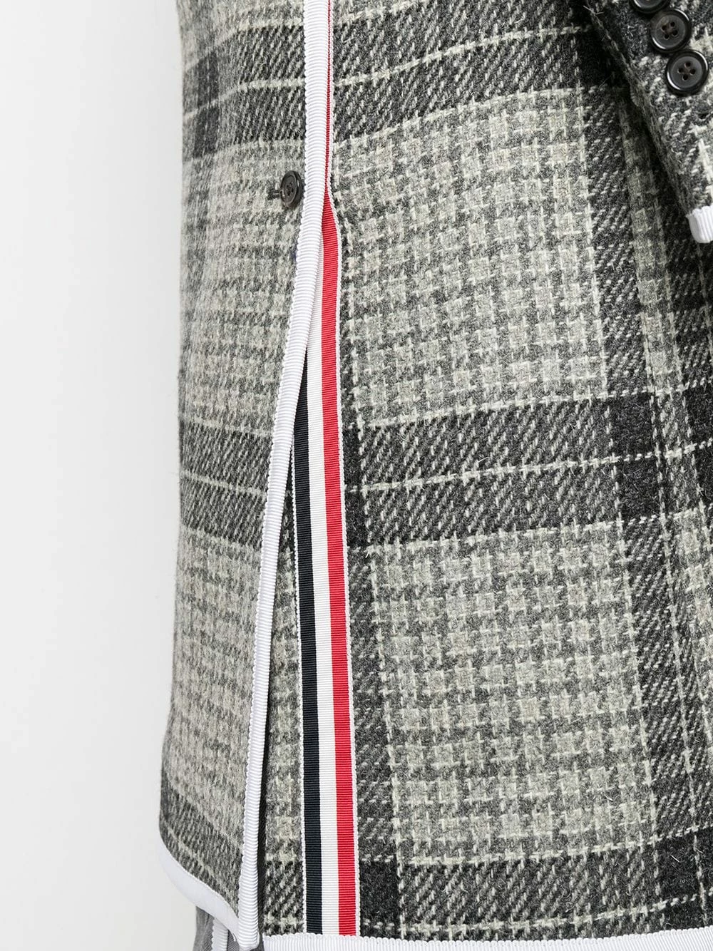 Thom Browne Windowpane check bal collar coat single breasted coats of women 5 Thom Browne windowpane-check bal-collar coat