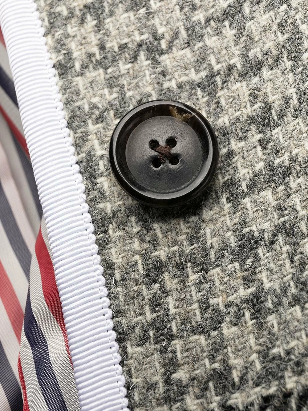 Thom Browne Windowpane check bal collar coat single breasted coats of women 6 Thom Browne windowpane-check bal-collar coat