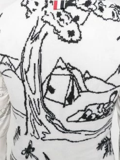 Thom Browne Patterned intarsia knit sweater vest knitted tops of women 9 Thom Browne patterned intarsia-knit sweater vest