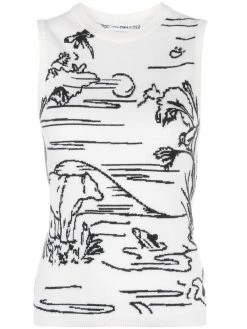 Thom Browne patterned intarsia-knit sweater vest