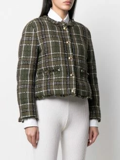 Thom Browne Button up tweed jacket tweed jackets of women 7 Thom Browne button-up tweed jacket