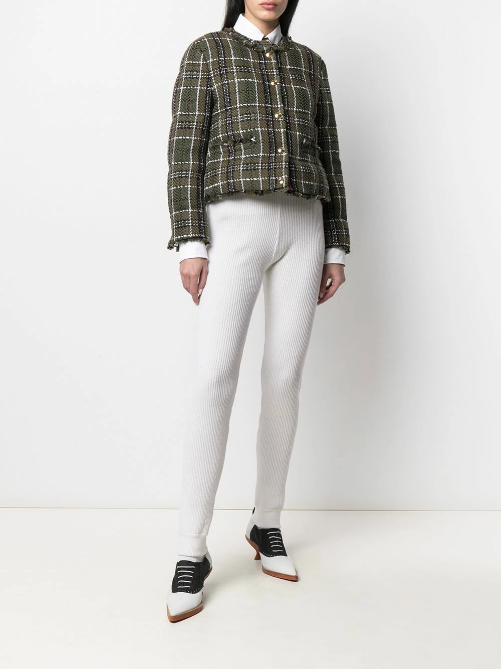 Thom Browne Button up tweed jacket tweed jackets of women 2 Thom Browne button-up tweed jacket
