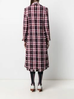 Thom Browne tartan tweed overcoat