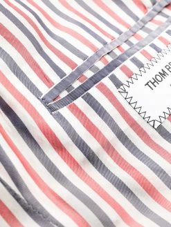 Thom Browne tartan tweed overcoat