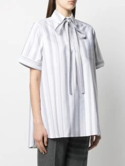 Thom Browne Vertical stripe short sleeve shirt shirts of women 7 Thom Browne vertical-stripe short-sleeve shirt