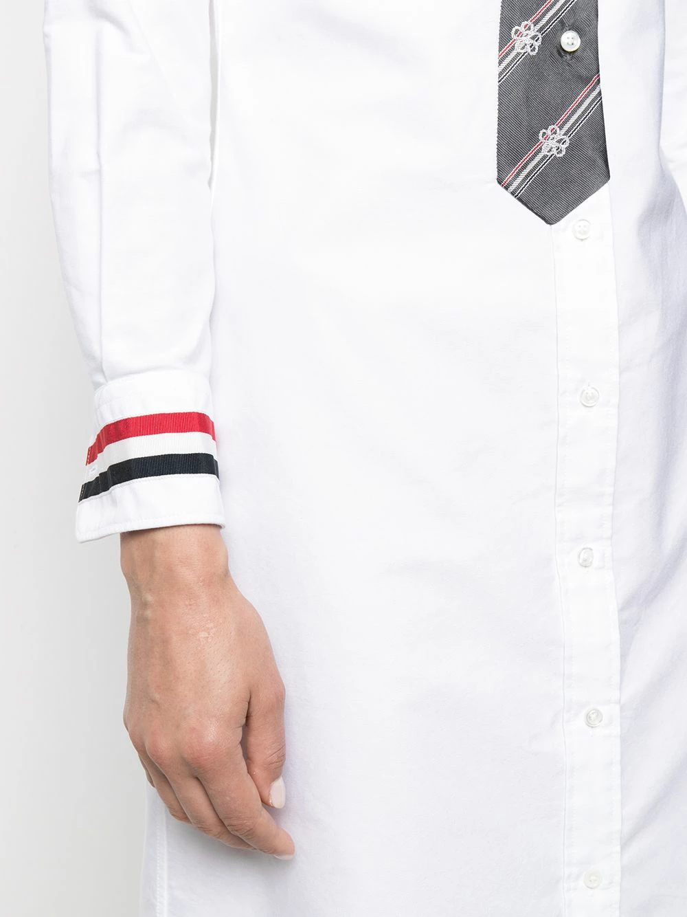 Thom Browne Button front tie detail shirt dress day dresses of women 5 Thom Browne button-front tie-detail shirt dress