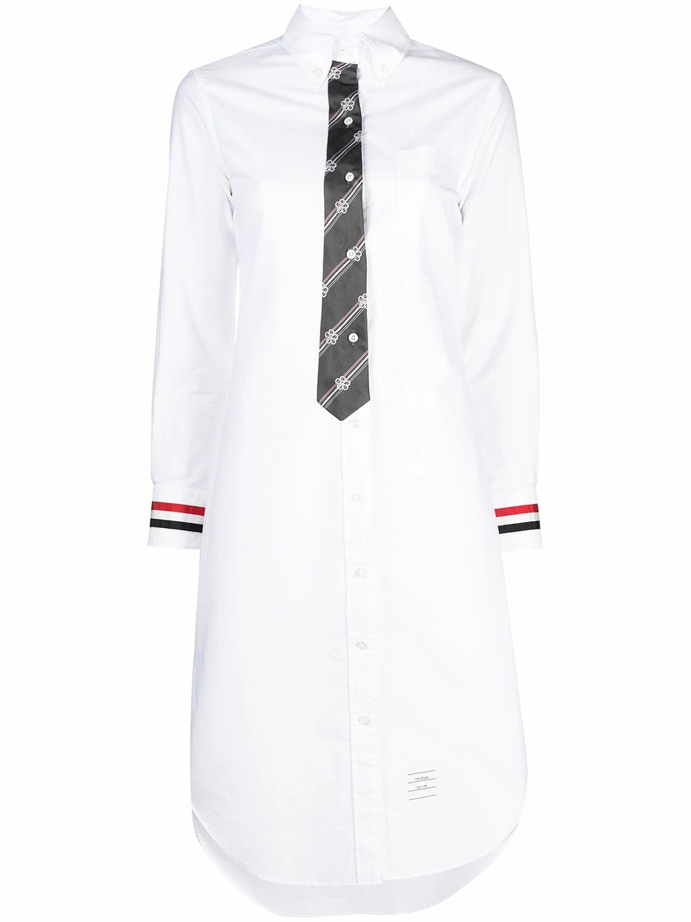 Thom Browne Button front tie detail shirt dress day dresses of women 1 Thom Browne button-front tie-detail shirt dress