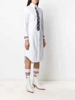 Thom Browne Button front tie detail shirt dress day dresses of women 9 Thom Browne button-front tie-detail shirt dress