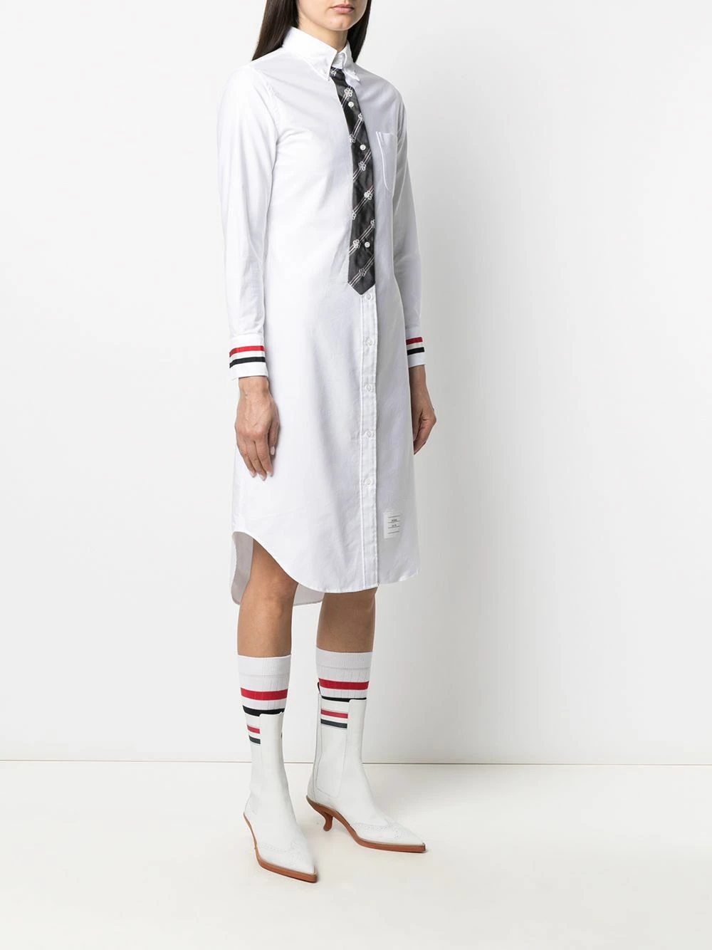 Thom Browne Button front tie detail shirt dress day dresses of women 3 Thom Browne button-front tie-detail shirt dress