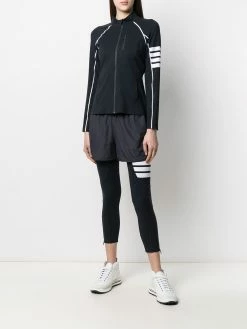 Thom Browne compression zip-up 4-Bar jacket