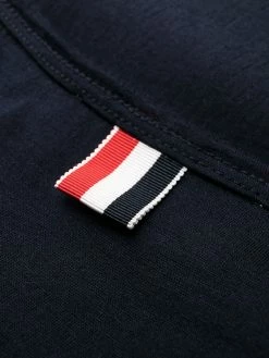 Thom Browne trompe l'oeil pleated stitch detail polo dress