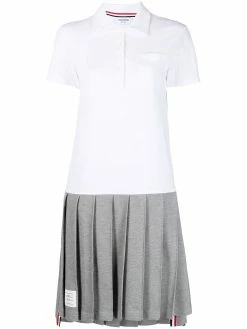 Thom Browne bi-colour polo shirt dress