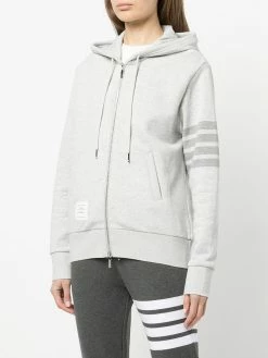 Thom Browne ZIP UP HOODIE IN CLASSIC LOOPBACK W/ TONAL 4 BAR performance sweatshirts & hoodies of women 7 Thom Browne ZIP UP HOODIE IN CLASSIC LOOPBACK W/ TONAL 4 BAR