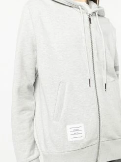 Thom Browne ZIP UP HOODIE IN CLASSIC LOOPBACK W/ TONAL 4 BAR performance sweatshirts & hoodies of women 9 Thom Browne ZIP UP HOODIE IN CLASSIC LOOPBACK W/ TONAL 4 BAR