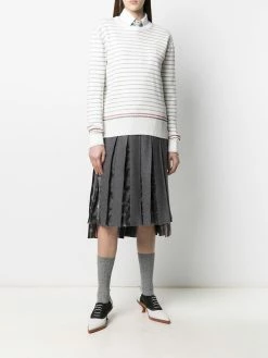 Thom Browne striped half Milano stitch crew neck jumper