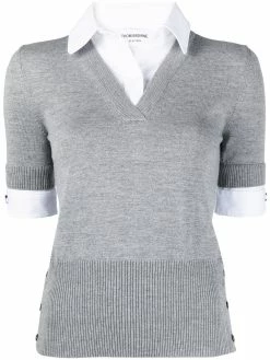 Thom Browne v-neck shirt pullover