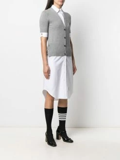 Thom Browne Short sleeve V neck cardigan shirtdress day dresses of women 9 Thom Browne short-sleeve V-neck cardigan shirtdress
