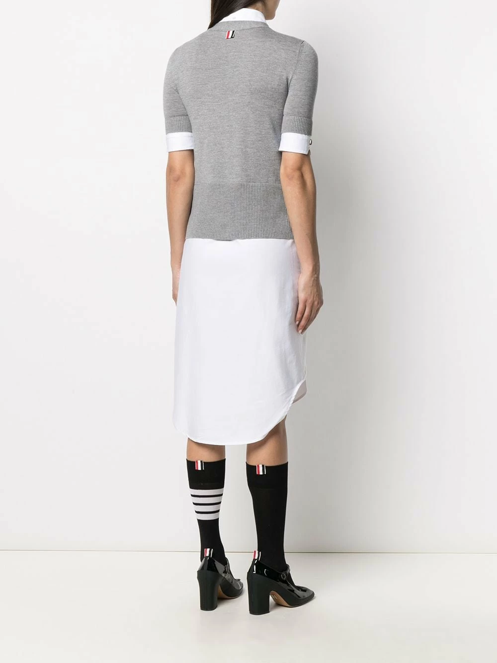 Thom Browne Short sleeve V neck cardigan shirtdress day dresses of women 4 Thom Browne short-sleeve V-neck cardigan shirtdress