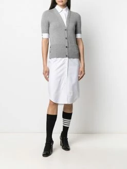 Thom Browne Short sleeve V neck cardigan shirtdress day dresses of women 8 Thom Browne short-sleeve V-neck cardigan shirtdress