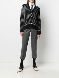Thom Browne RWB stripe v-neck cardigan
