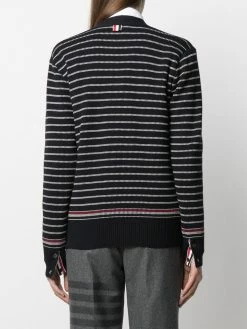 Thom Browne RWB stripe v-neck cardigan