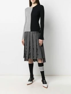 Thom Browne Funmix 1/2 & 1/2 rib stitch crew neck jumper