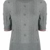 Thom Browne RWB stripe short-sleeved roll neck jumper
