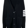 Thom Browne oversized 4-Bar stripe cardigan