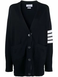 Thom Browne oversized 4-Bar stripe cardigan