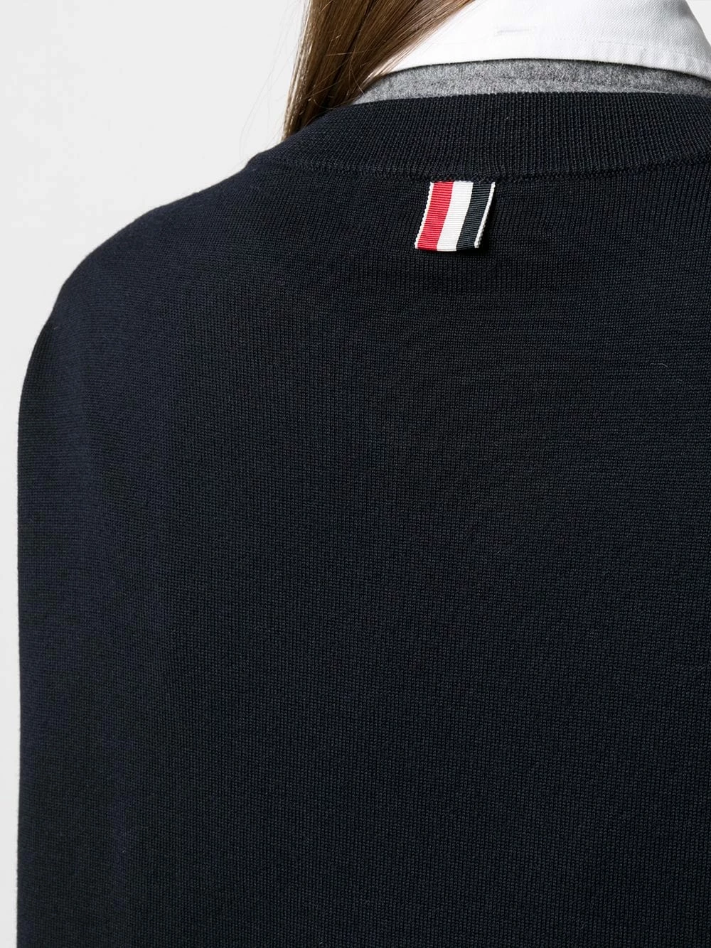 Thom Browne Exaggerated fit crew neck 4 Bar jumper knitted sweaters of women 5 Thom Browne exaggerated fit crew neck 4-Bar jumper