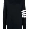 Thom Browne exaggerated fit crew neck 4-Bar jumper