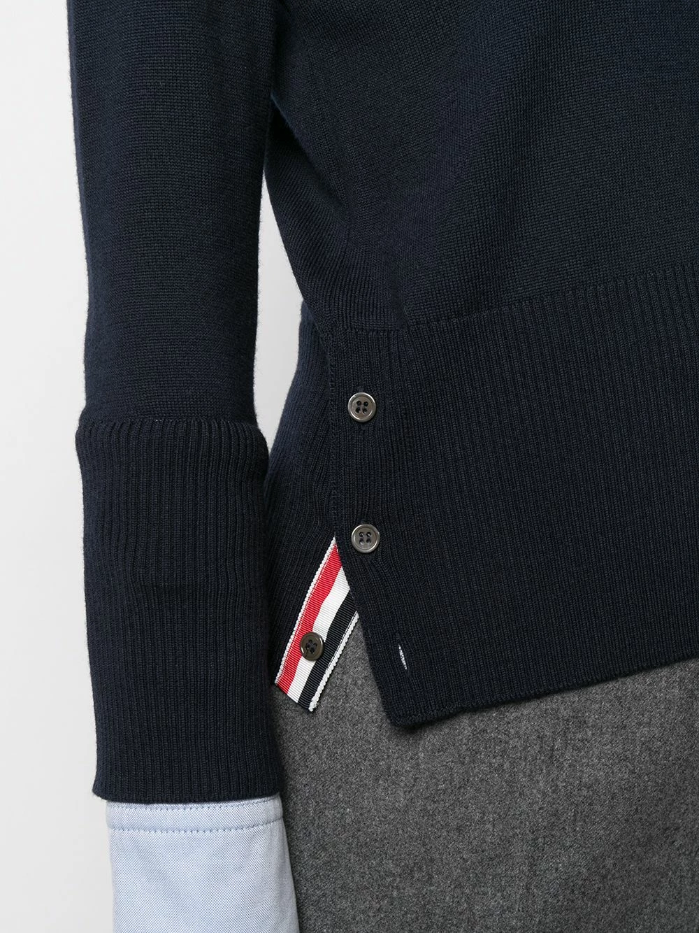 Thom Browne Crew neck cardigan shirt combo cardigans of women 5 Thom Browne crew neck cardigan-shirt combo