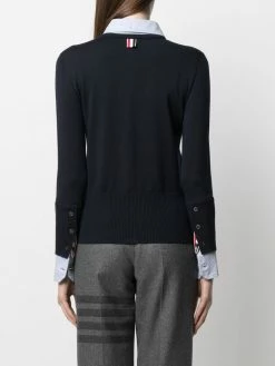 Thom Browne Crew neck cardigan shirt combo cardigans of women 8 Thom Browne crew neck cardigan-shirt combo