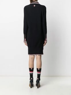 Thom Browne RWB stripe textured stitch polo dress