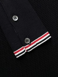 Thom Browne RWB stripe textured stitch polo dress