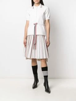 Thom Browne RWB knife-pleat skirt