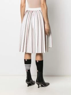Thom Browne RWB knife-pleat skirt