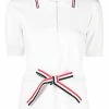 Thom Browne RWB-belt oversized polo shirt
