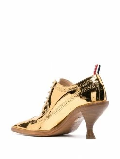 Thom Browne metallic longwing brogues with sculpted heel