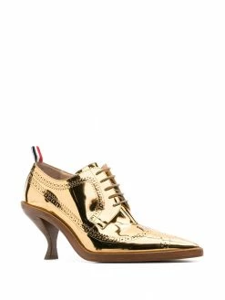 Thom Browne metallic longwing brogues with sculpted heel