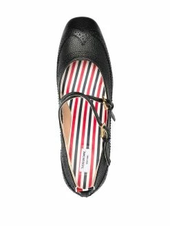 Thom Browne cross-strap detail brogued mary-jane pumps