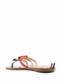 Thom Browne tricolour bow slide sandals
